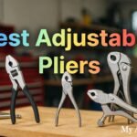 Adjustable pliers on a garage workbench